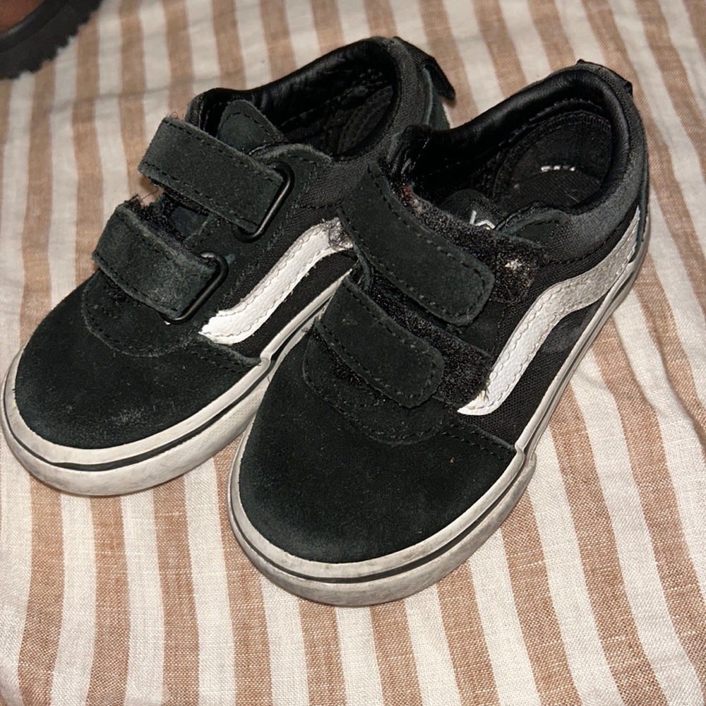 Vans Black Toddler Velcro Shoes size 6